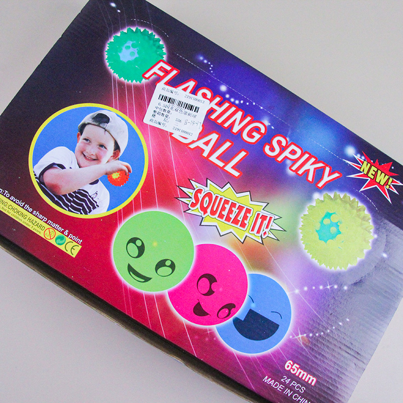 6.5 Colorful Two-Tone Spiky Ball - Gambar 4