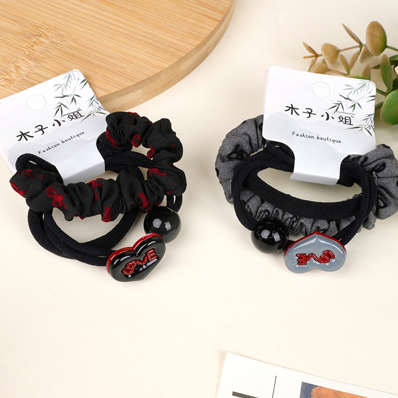 Heart Accessories Bow Printed Intestinal Circle - Image 2