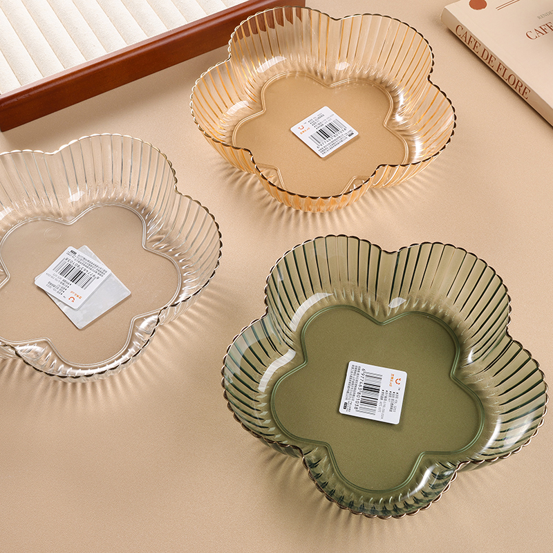 3203 Phnom Penh Transparent Flower Fruit Plate
