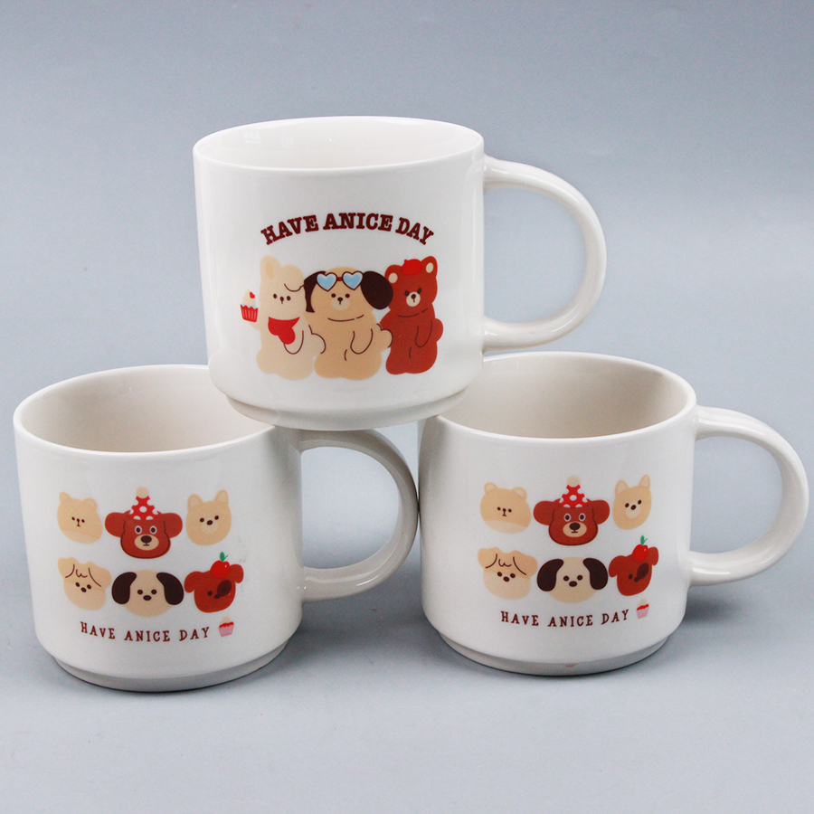 C1144 baked flower ceramic cup (random pattern) - Image 2