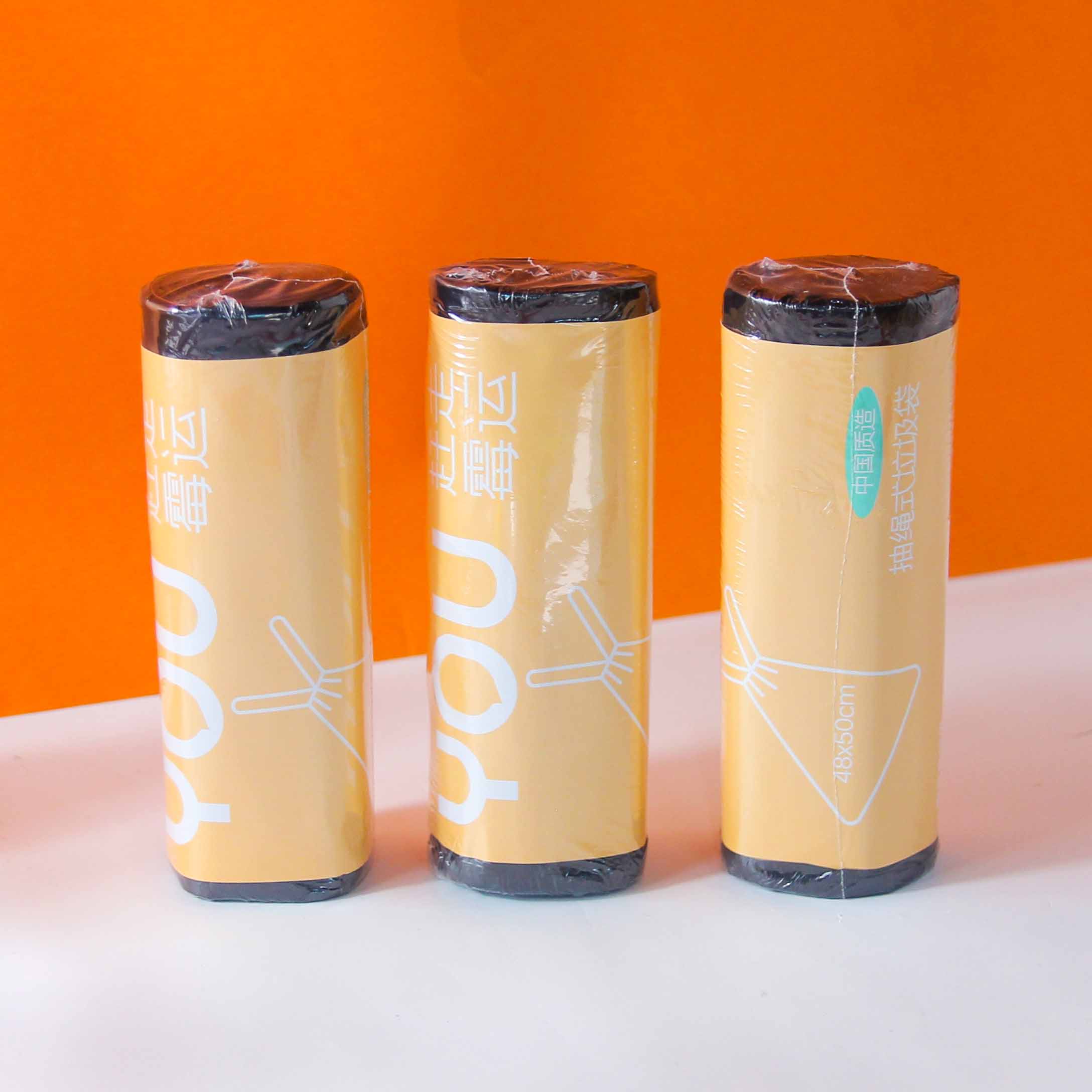 352 Black Drawstring Trash Bag