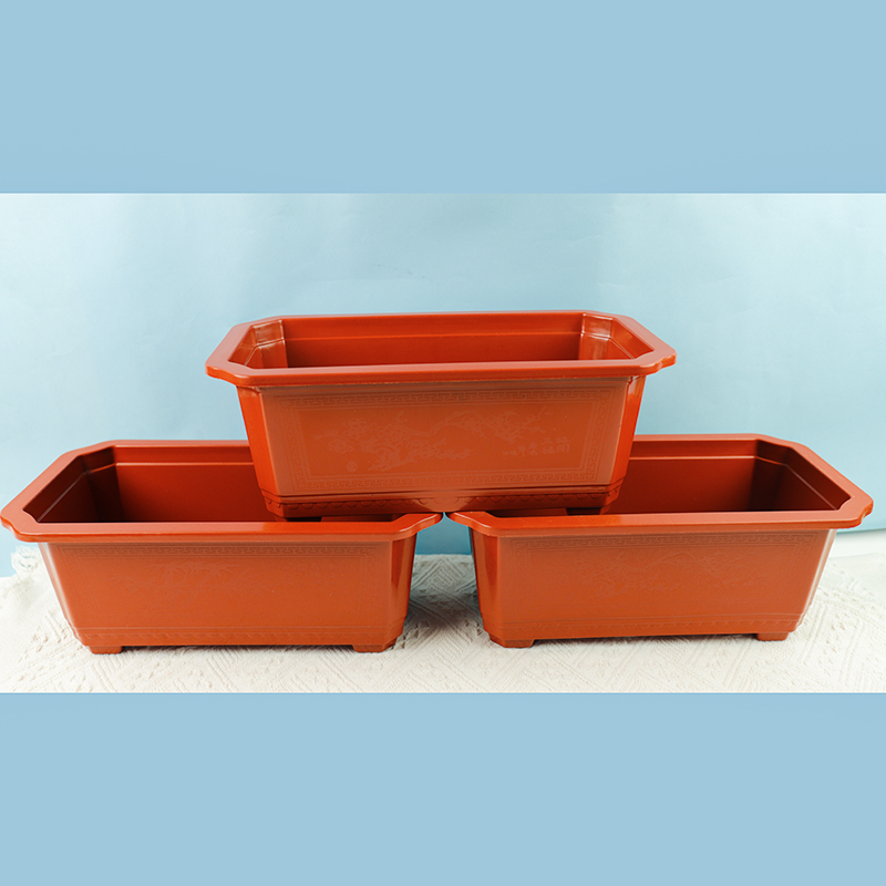 8018 Rectangular Red Flowerpot (341913.5)