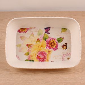 9619 Printed Faux Porcelain Plate (8870)