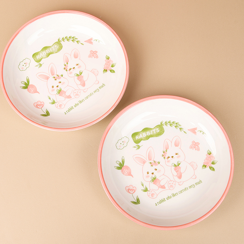 8 inch candy plate (radish rabbit) - Ảnh 2