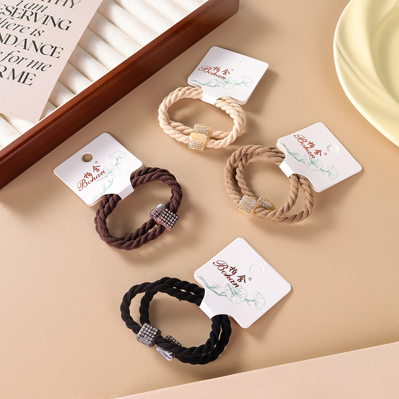 Two point drill accessories braided rubber band