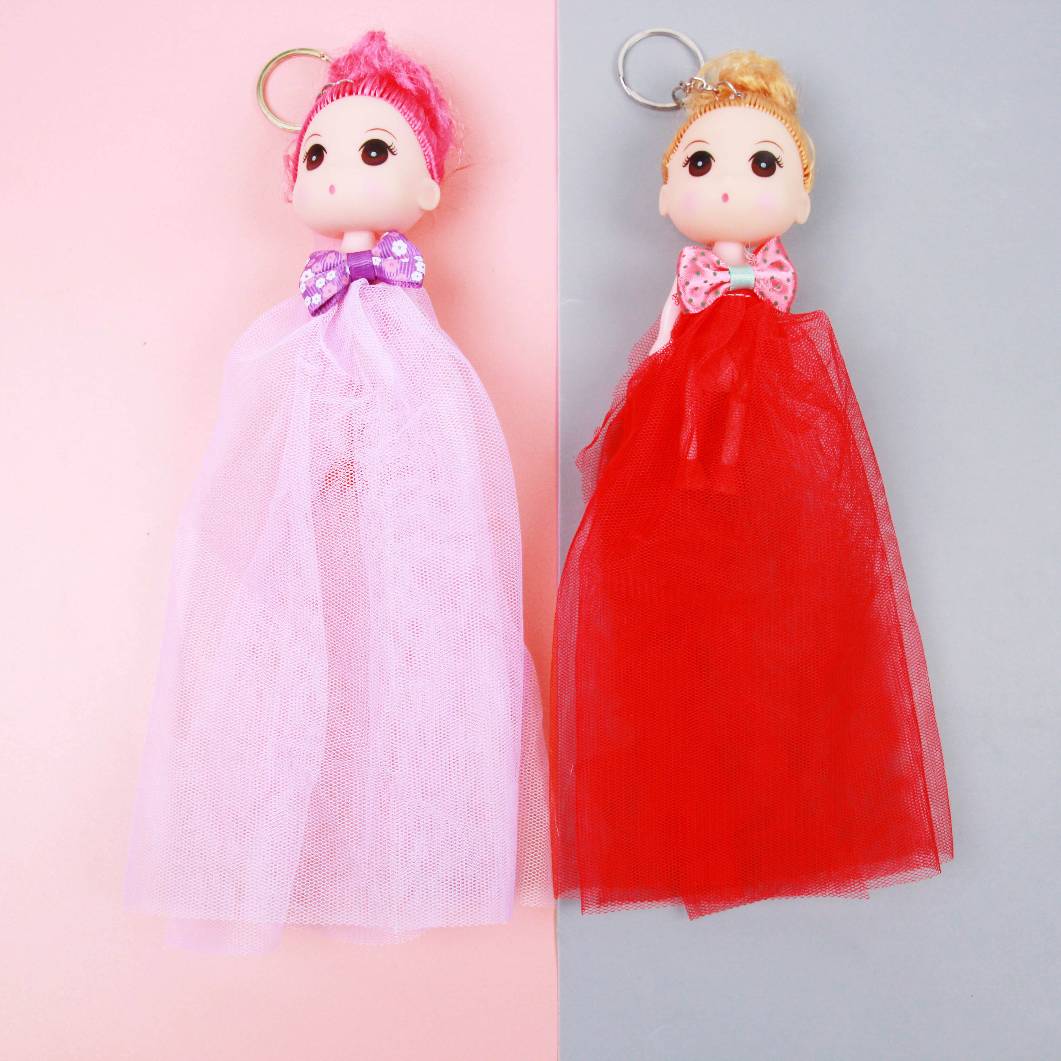 Bow tie mesh skirt doll pendant (long style) - Image 3