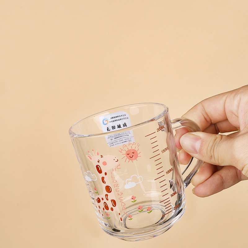 Langxu ZB24 printed glass handle cup - Image 2