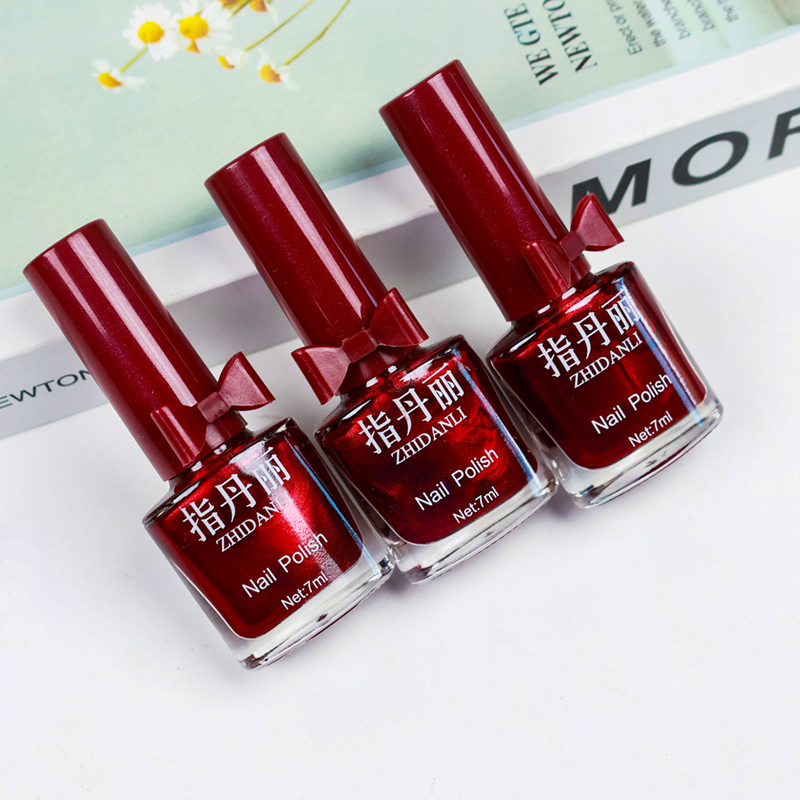 Refers to Danli wine red Nail Polish