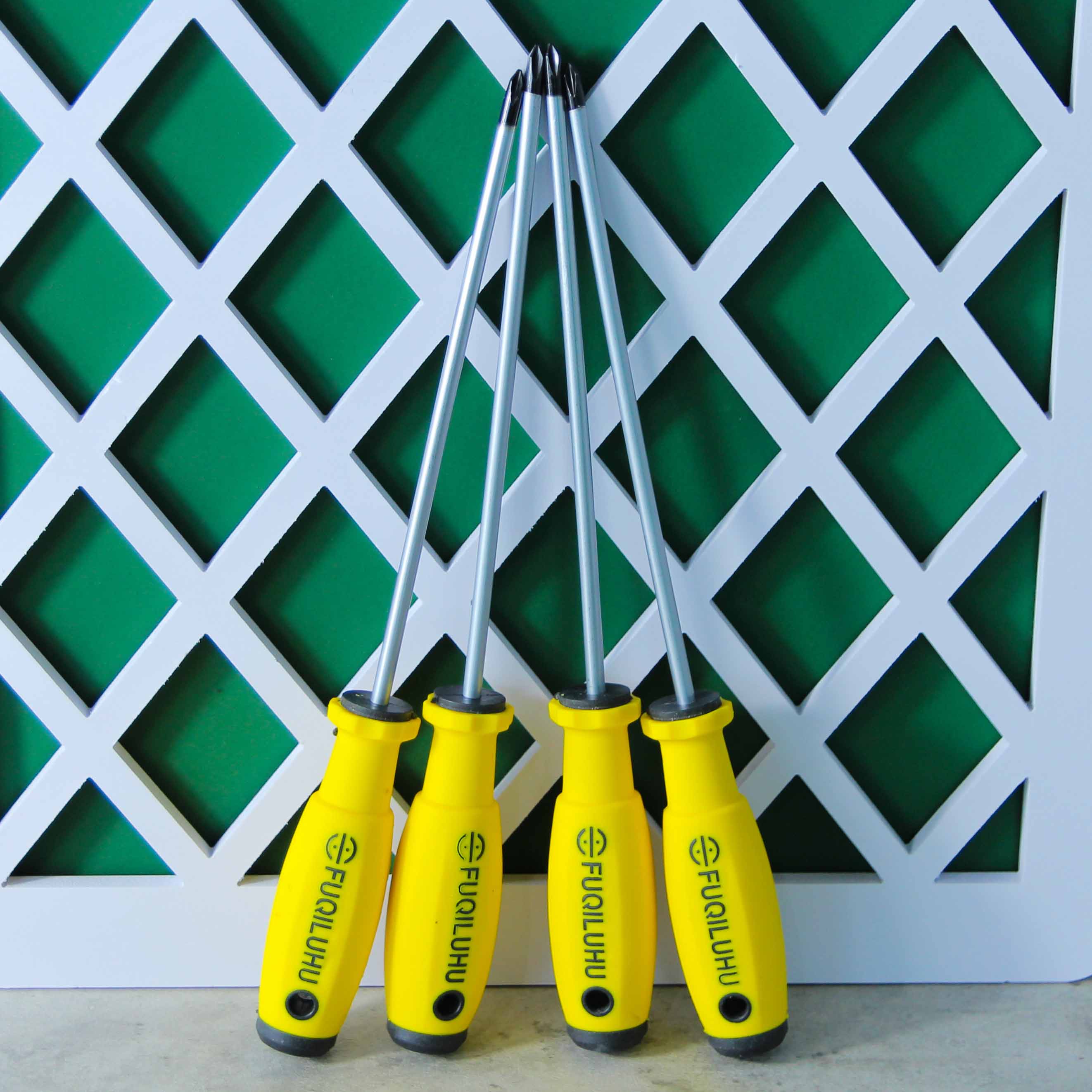 Yellow handle 8 inch screwdriver +