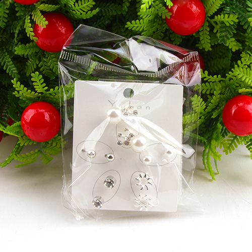 Rhinestone Multiple Styles Five Pairs of Earrings - Image 2