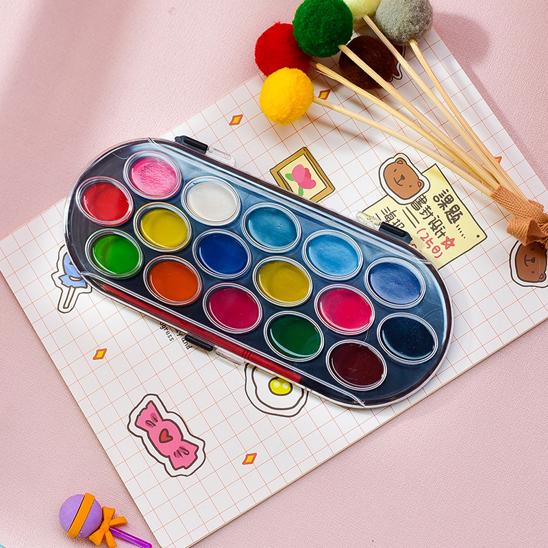 16-Color Watercolor Pigment