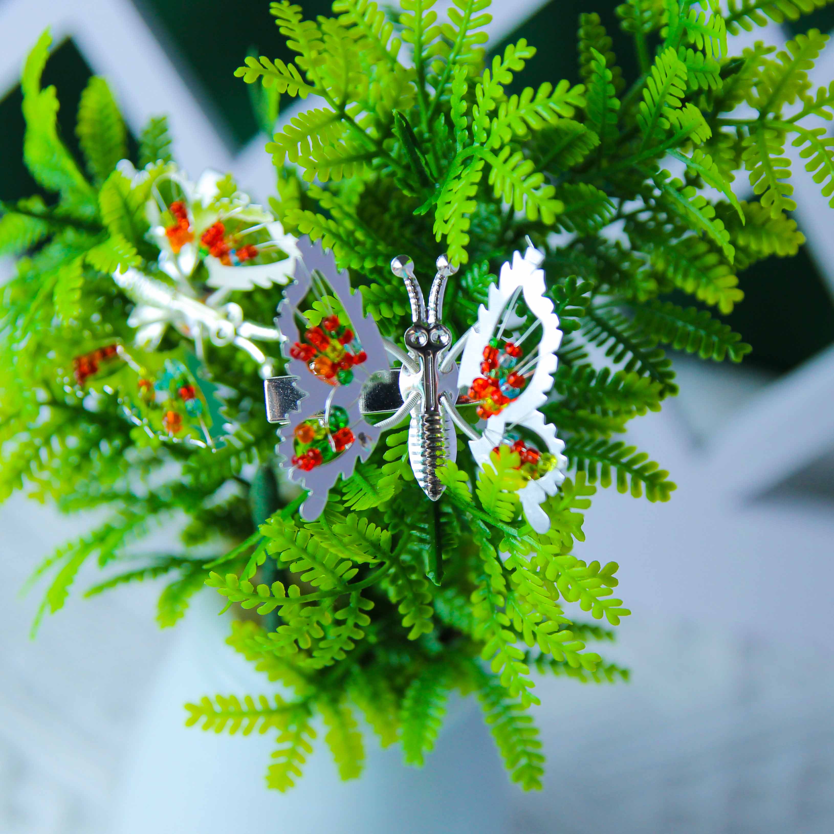 Colorful Beaded Dynamic Butterfly Duck Clip