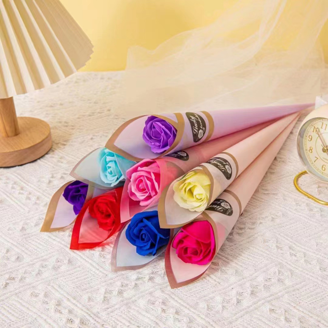 Artificial Rose Matte Soap Flower