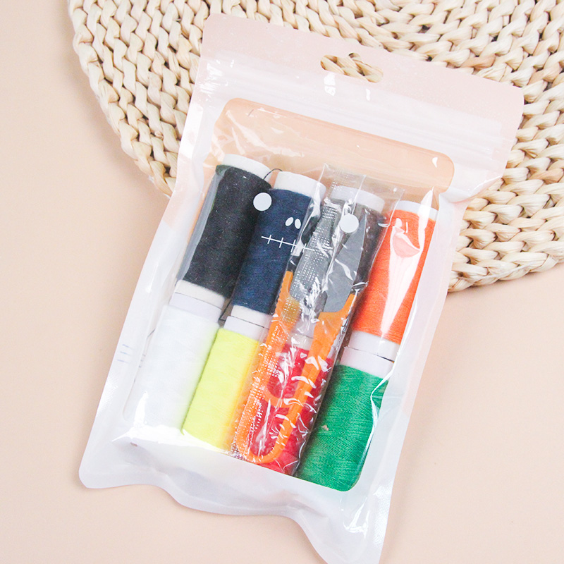 Bag Packed Eight-Color Thread + Sewing Scissors Set (360)