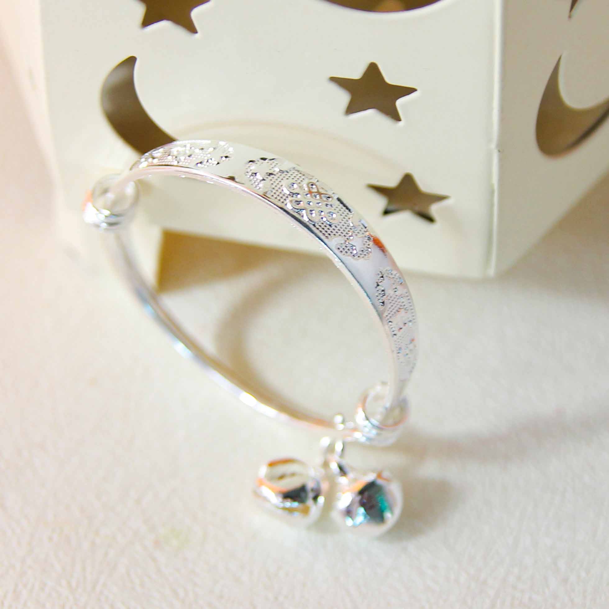 Children'S Letter Bell Bracelet (Silver) - Ảnh 4