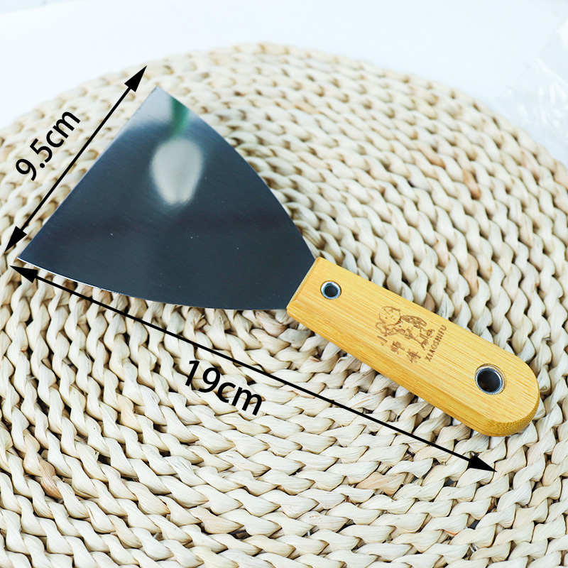 Bamboo Handle 4-Inch Oil Grey Knife (Putty Knife)