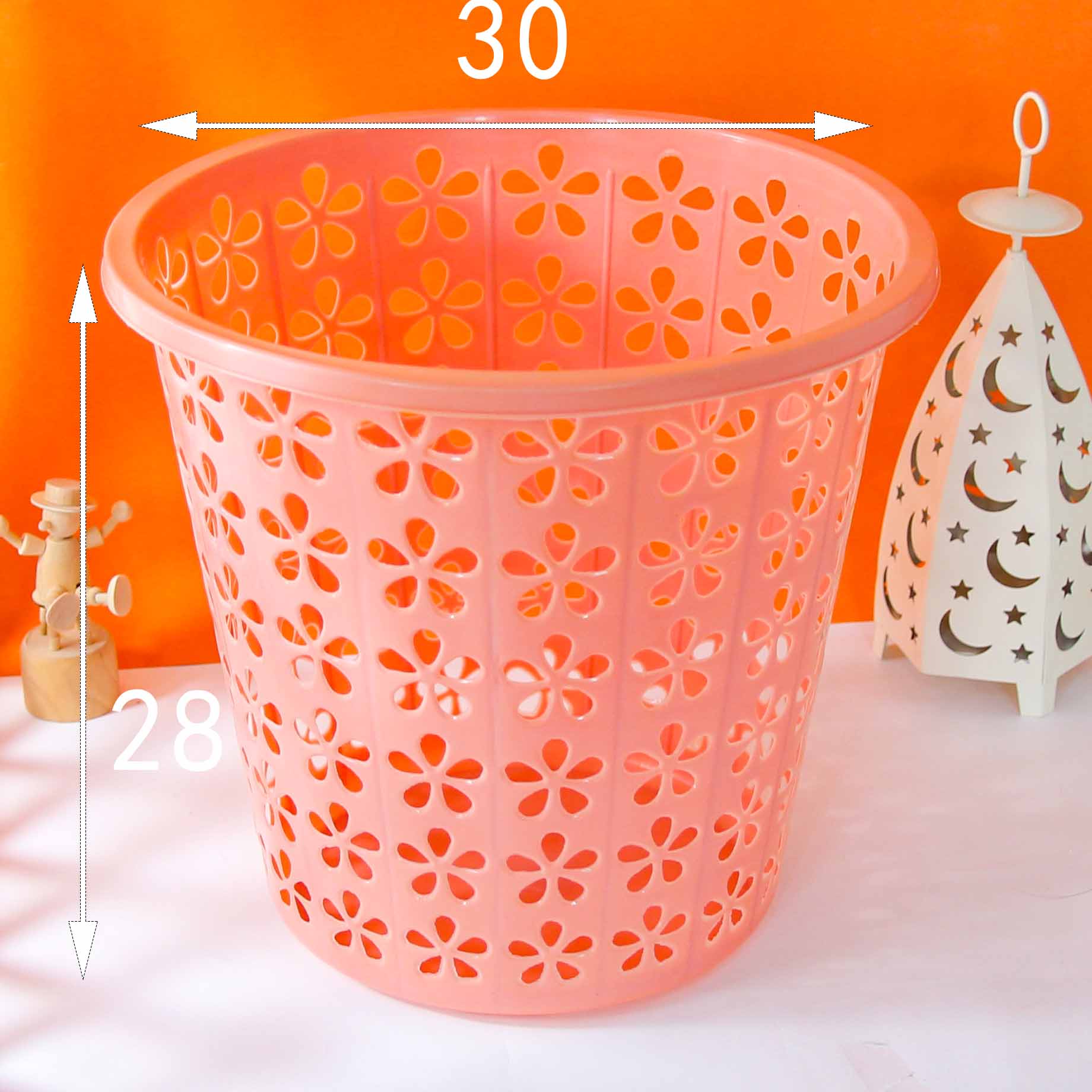 888 Large Plum Blossom Trash Basket