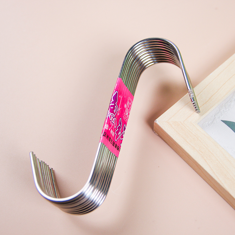 Jinhui Stainless Steel Flat S Hook (10 Pieces)