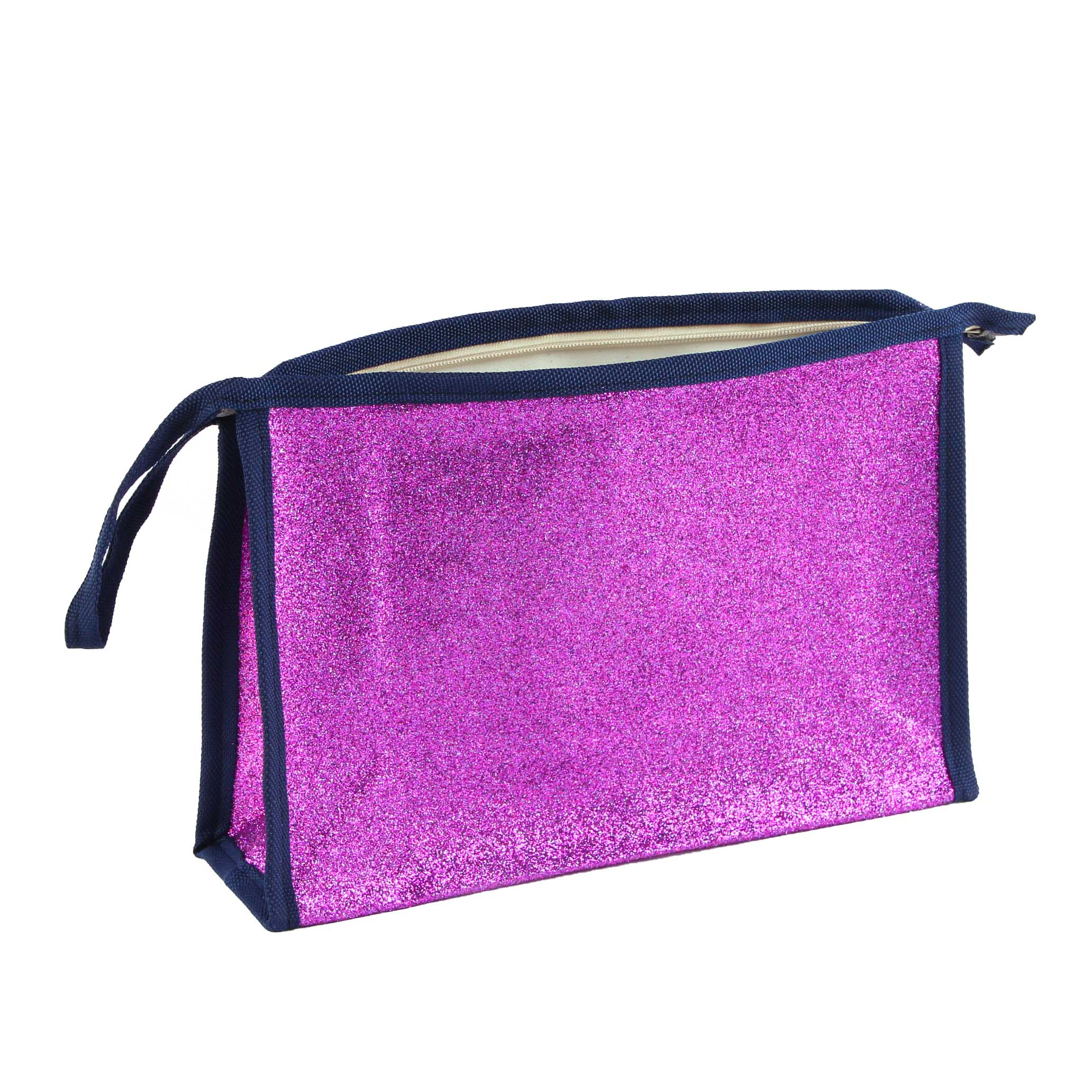 Gold powder makeup bag