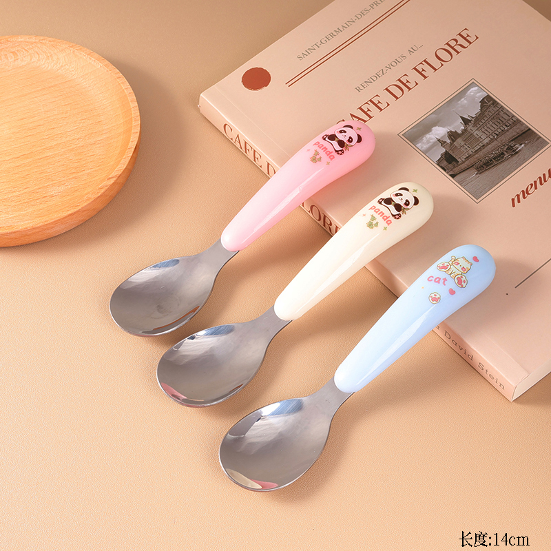 JX016 fat handle cartoon round spoon