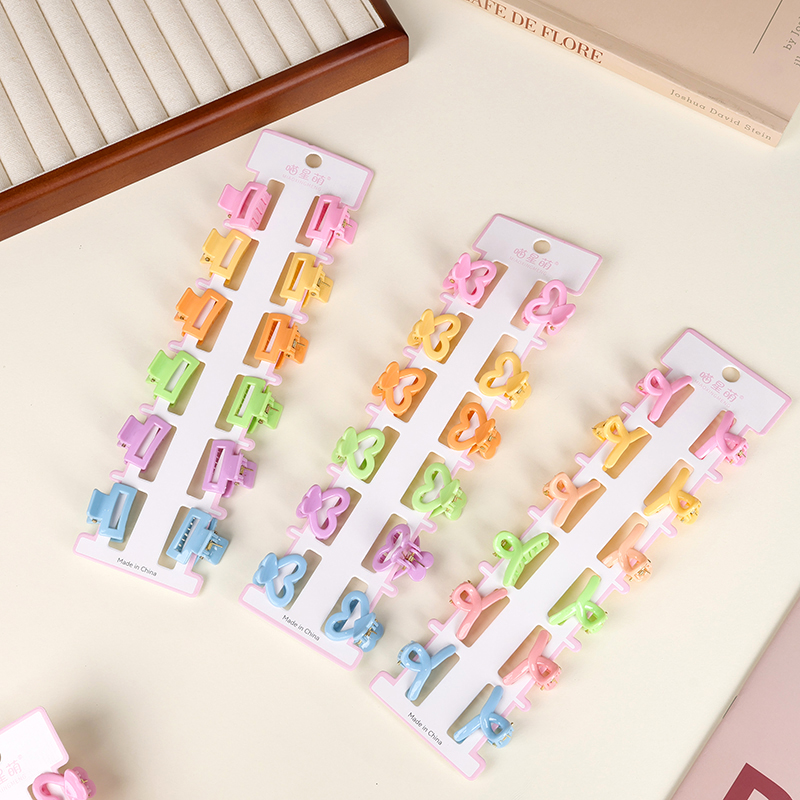 Candy color shape small claw (6 pairs)