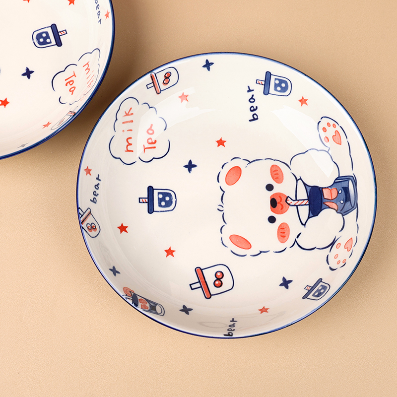 Yongfeng 7-inch fruit plate (milk tea bear) - 图片 3