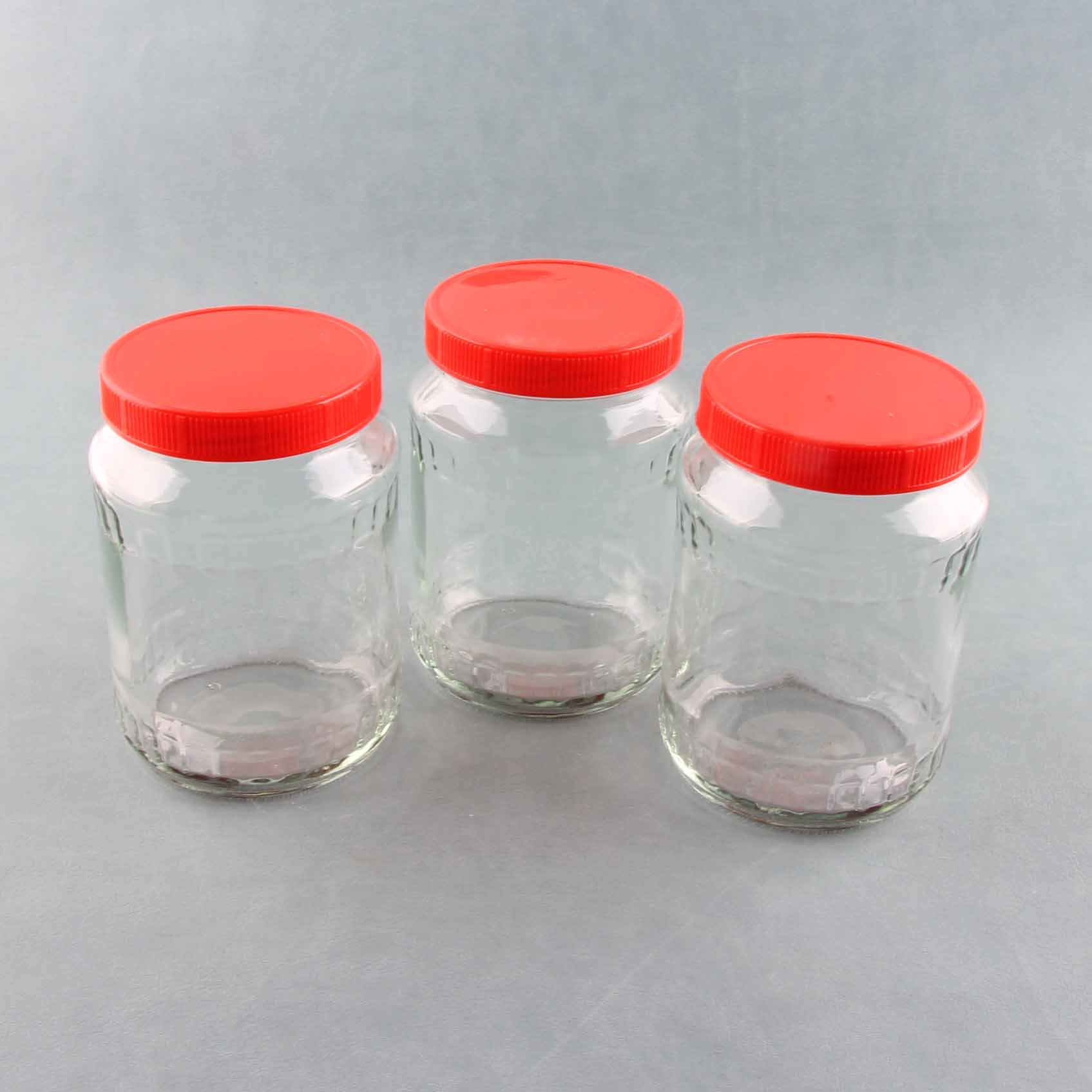 2 Catty Flower Pattern Glass Jar