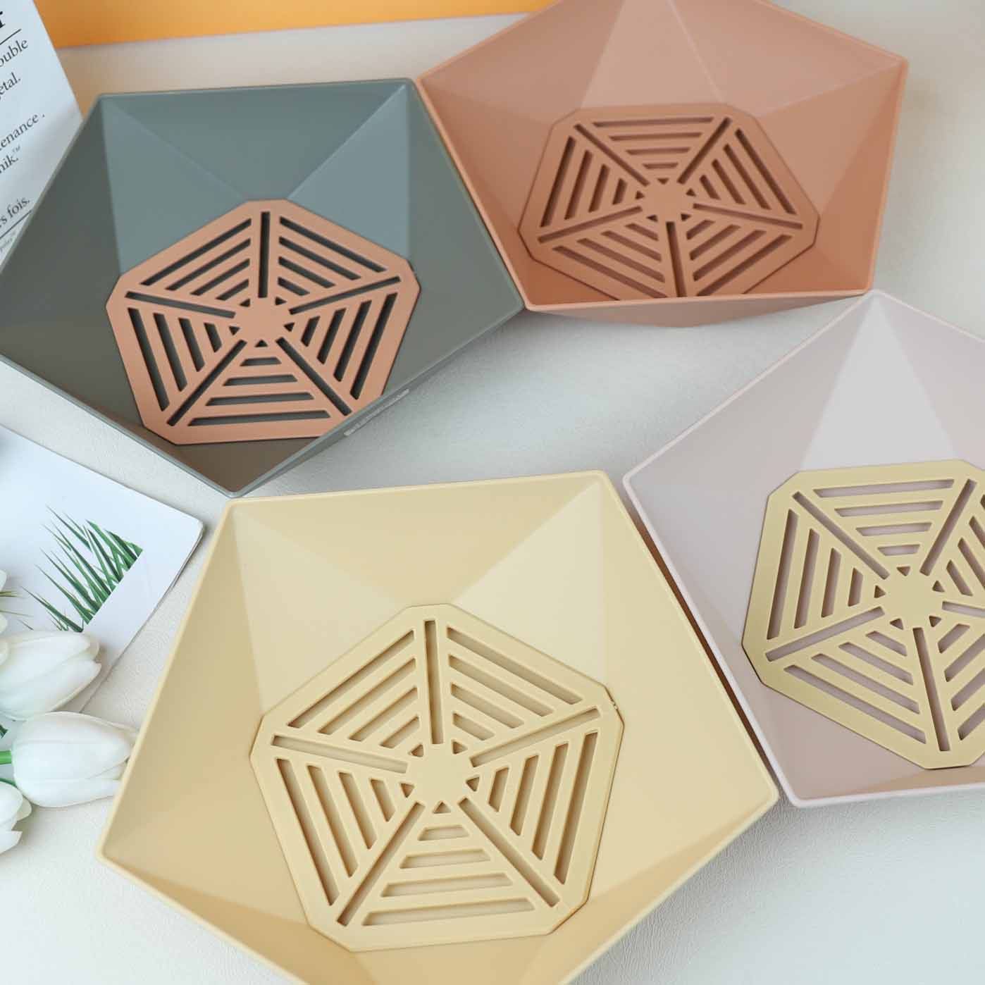 Yidele Drain Fruit Plate 6040