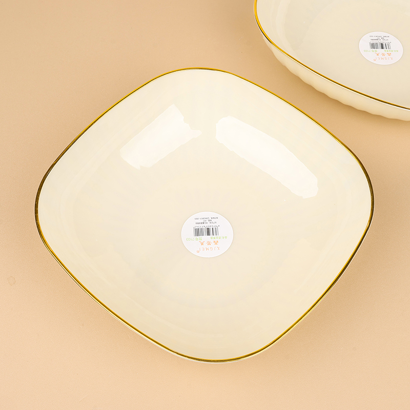 7103 gilded white square fruit plate - Image 2