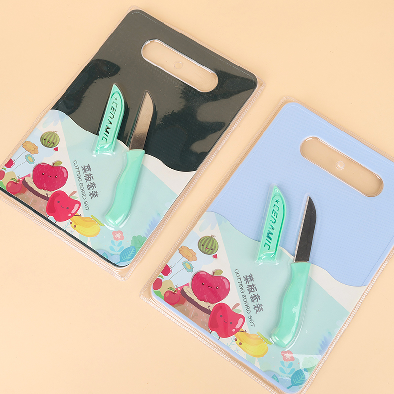 8565 mixed color cutting board suit (color board fruit knife)