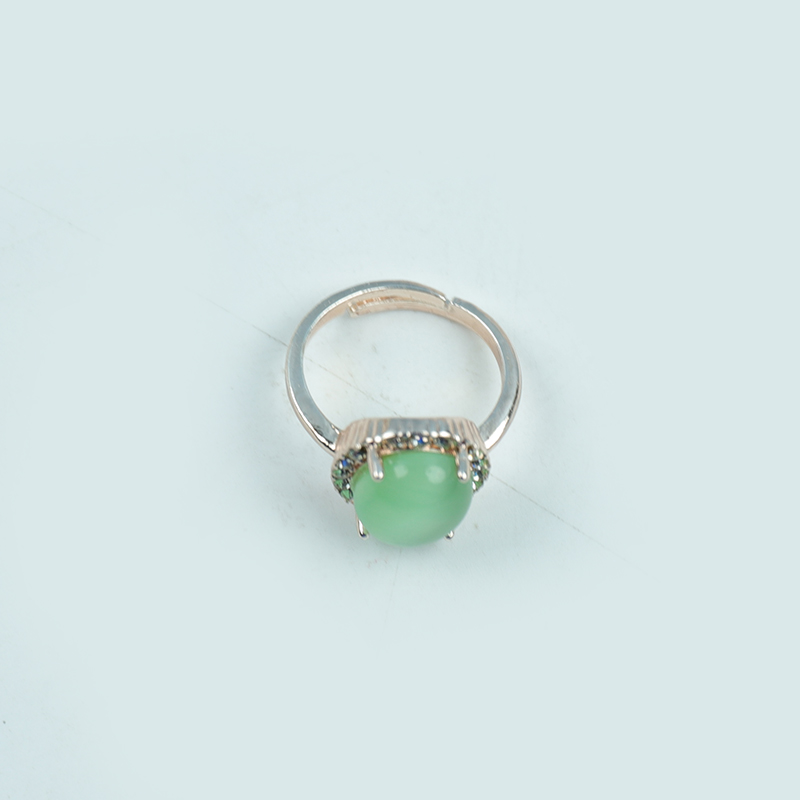 Rhinestone Opal Ring (Adjustable) - Image 3