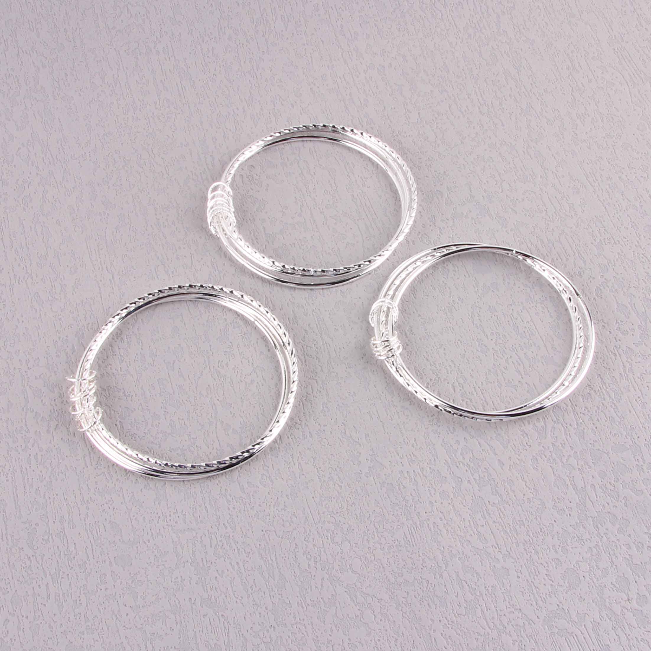 Three-Circle Silver Bracelet - Image 4