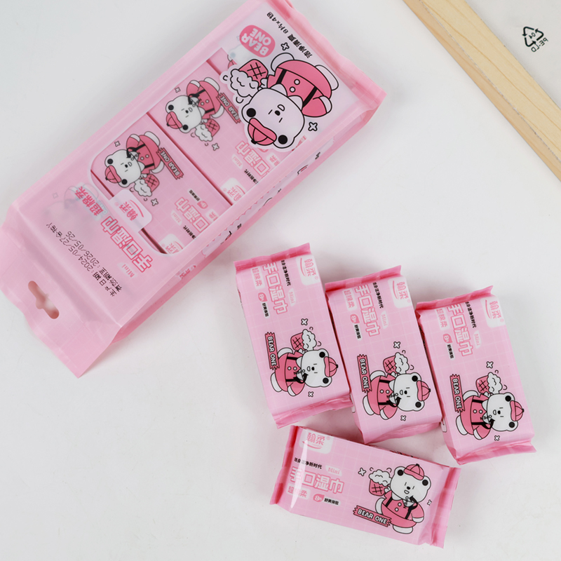 Hanrou 1057 Mini Four-Pack Wet Wipes (1408)