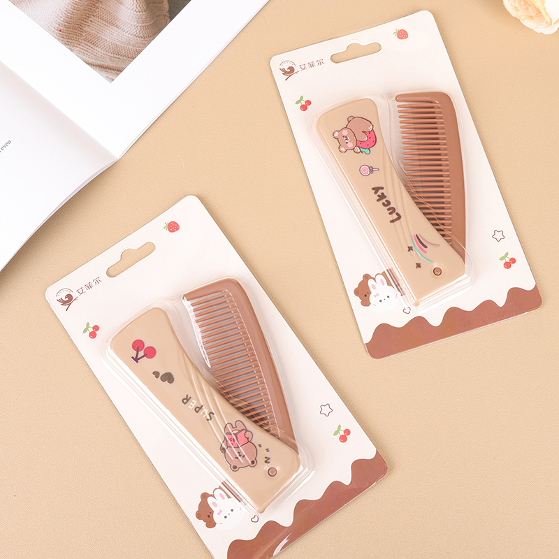 W1537B brown folding comb