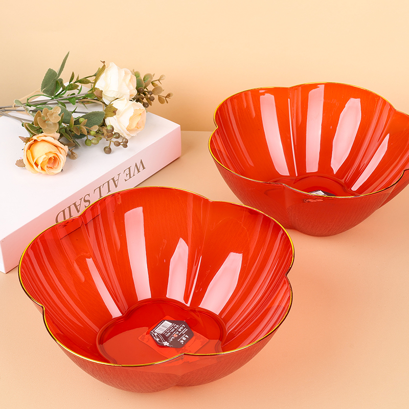 9003 is not afraid of falling crystal gold fruit plate