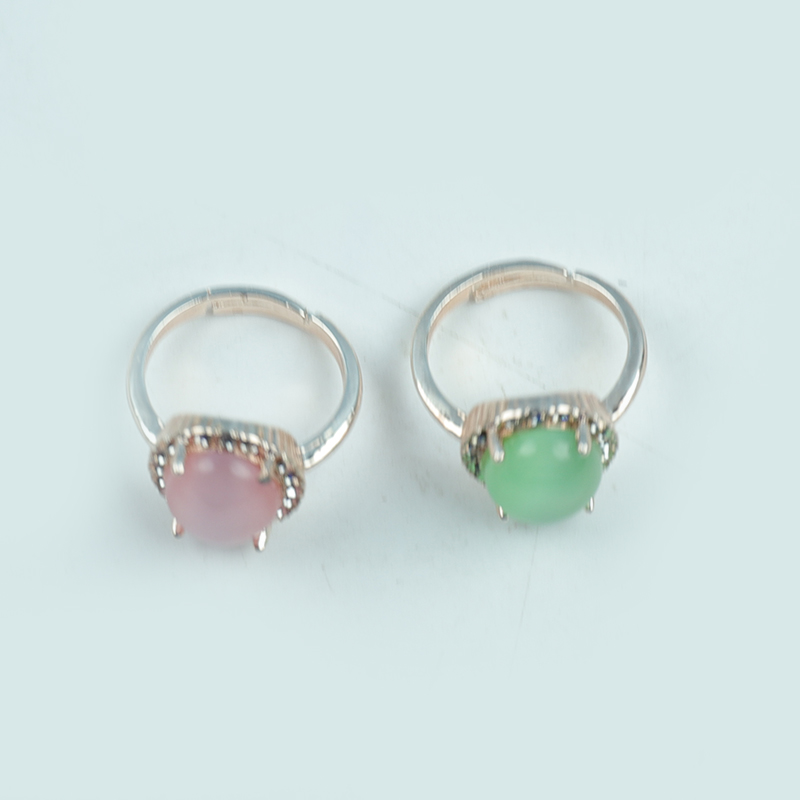 Rhinestone Opal Ring (Adjustable) - Image 2