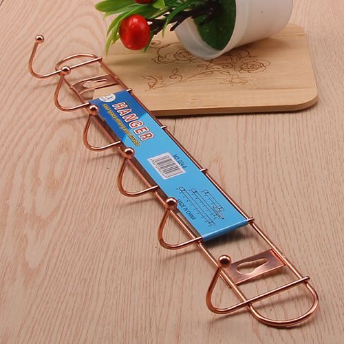 024-6 Rose Gold 6 Hooks