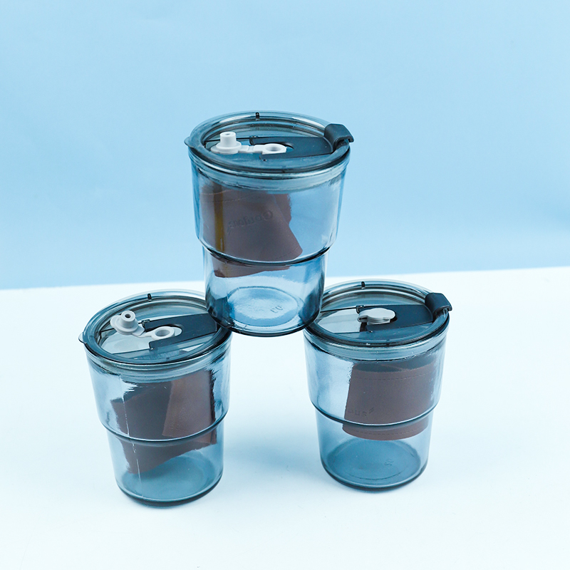 Leather cover slub suction cup (with lid, 360ml)