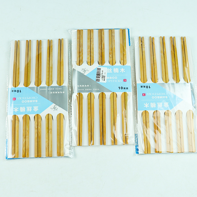 10 pairs of gold wire iron wooden chopsticks 0695