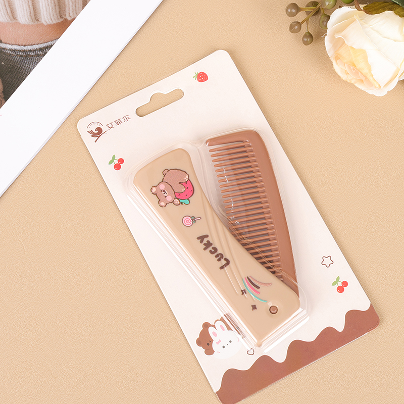 W1537B brown folding comb - Image 2