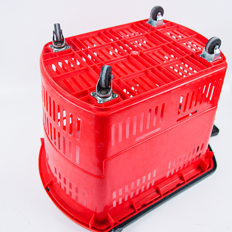 Four-wheel trolley shopping basket (used) - Image 3
