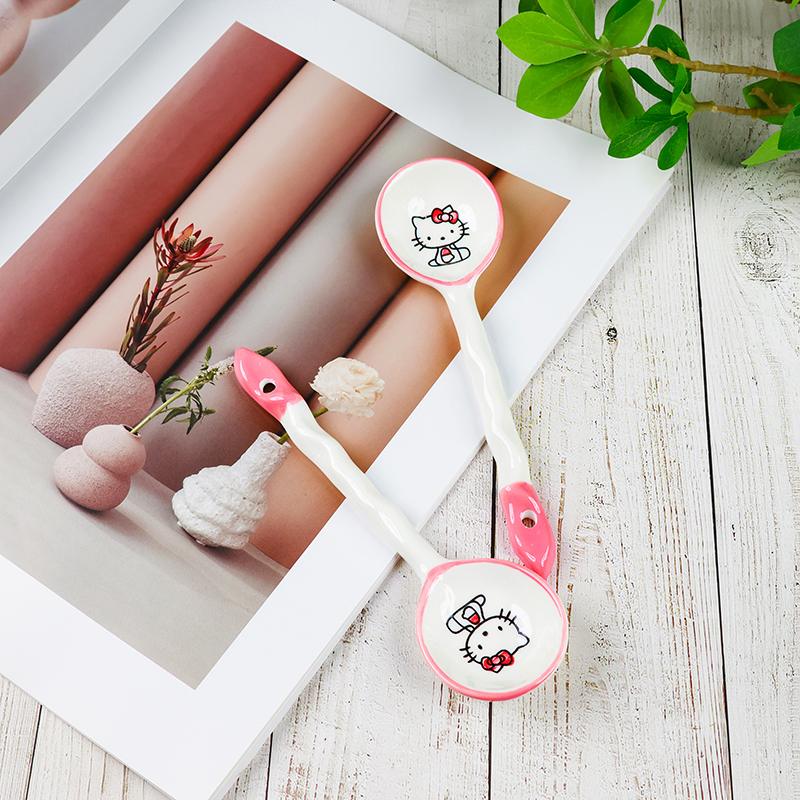 Net red twist ceramic spoon (480,KT cat) - 이미지 4