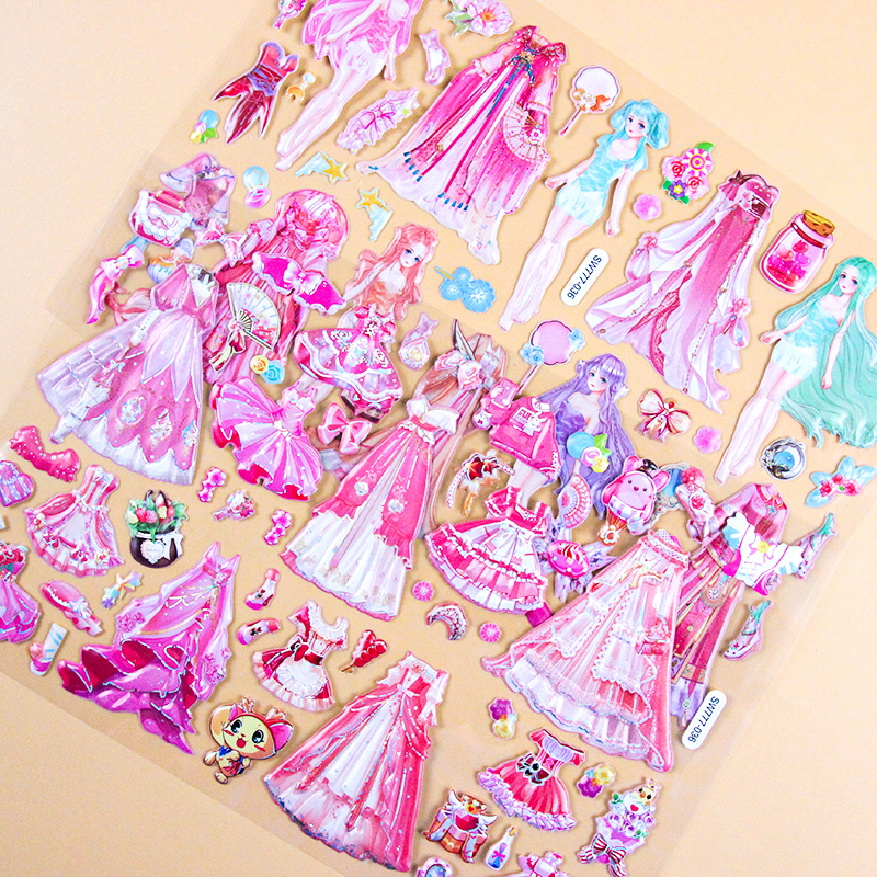 Sw777 Double-Layer 3D Gold Embossed Puffy Stickerss (Colorable) - Image 3