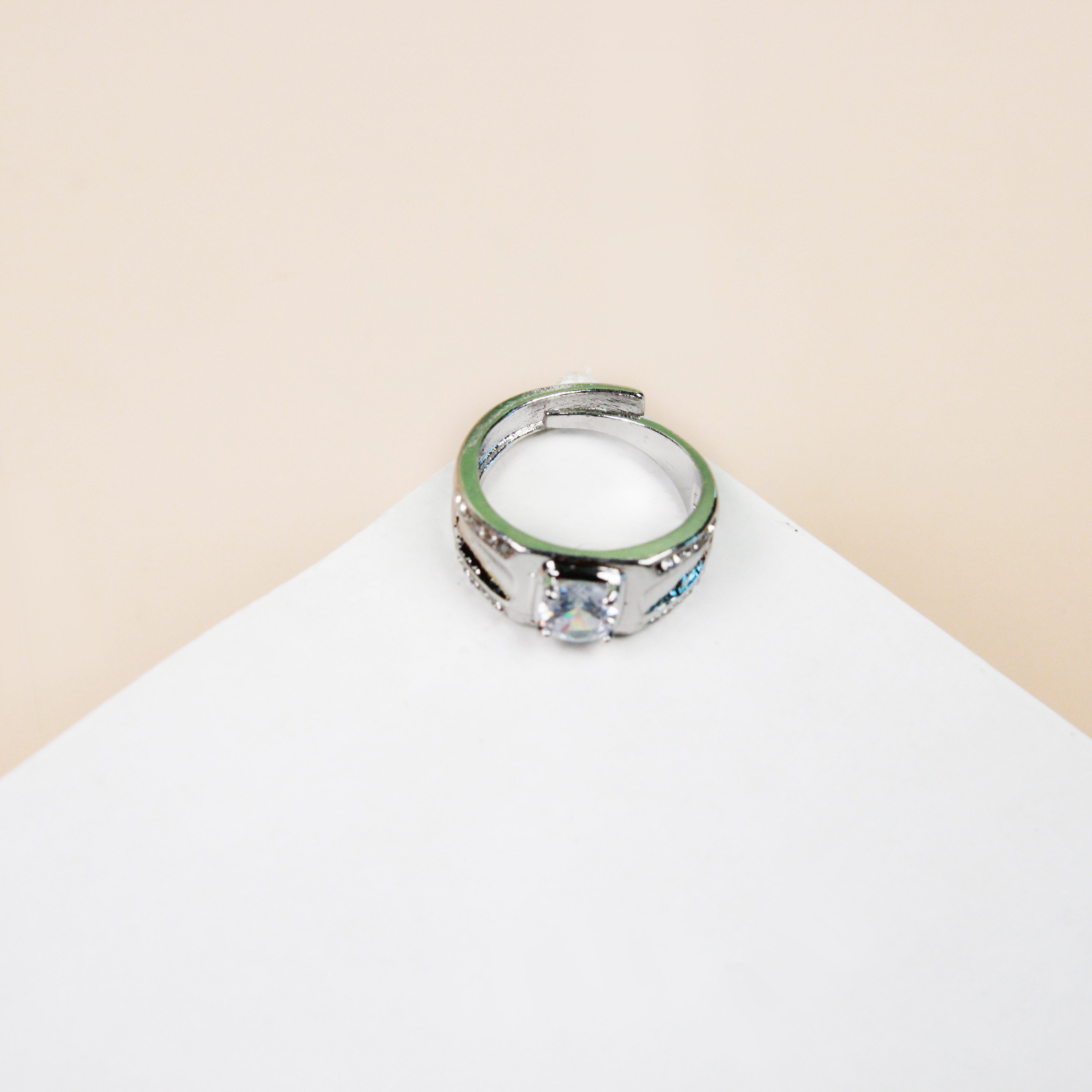 Fashion Cubic Zirconia Men'S Ring (Adjustable) - Image 3