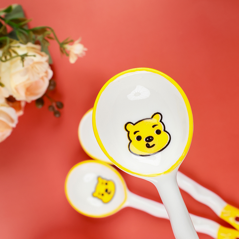Net red twist ceramic spoon (480, yellow bear) - Image 2