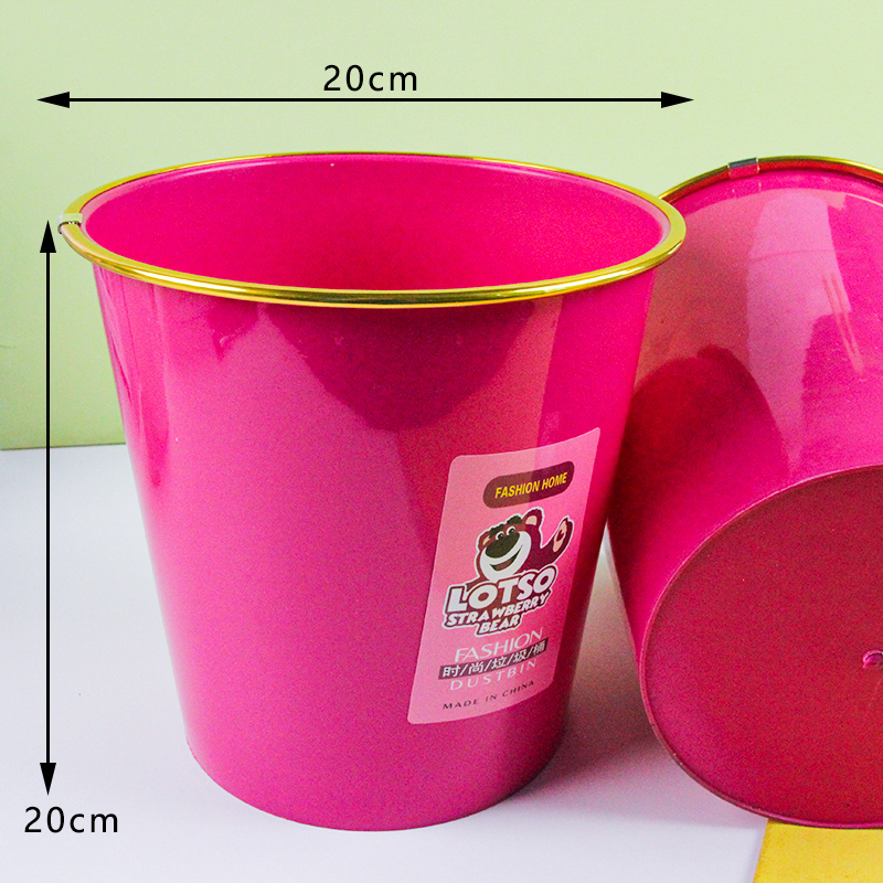 Mingsheng A-006 Gold Edge Strawberry Bear Trash Can