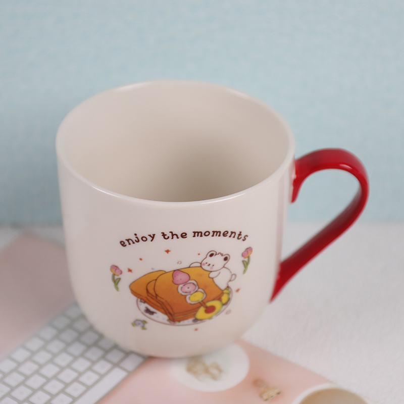 C814 Baked Flower Ceramic Cup - Image 3