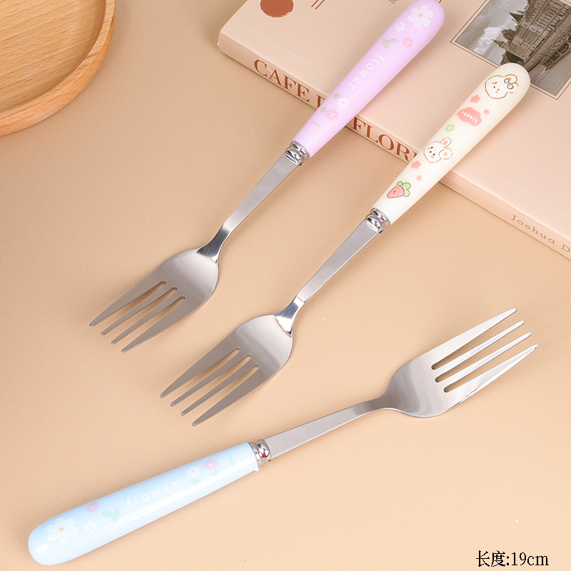 JX003 long handle cartoon fork