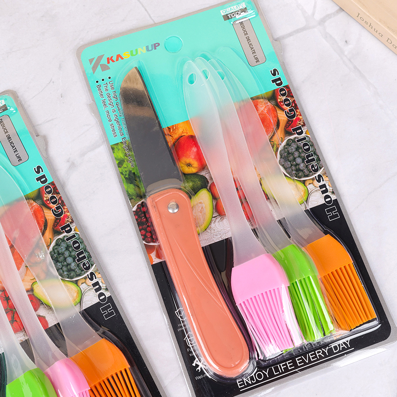 A- 9806 barbecue brush fruit knife set of 4 - Image 2