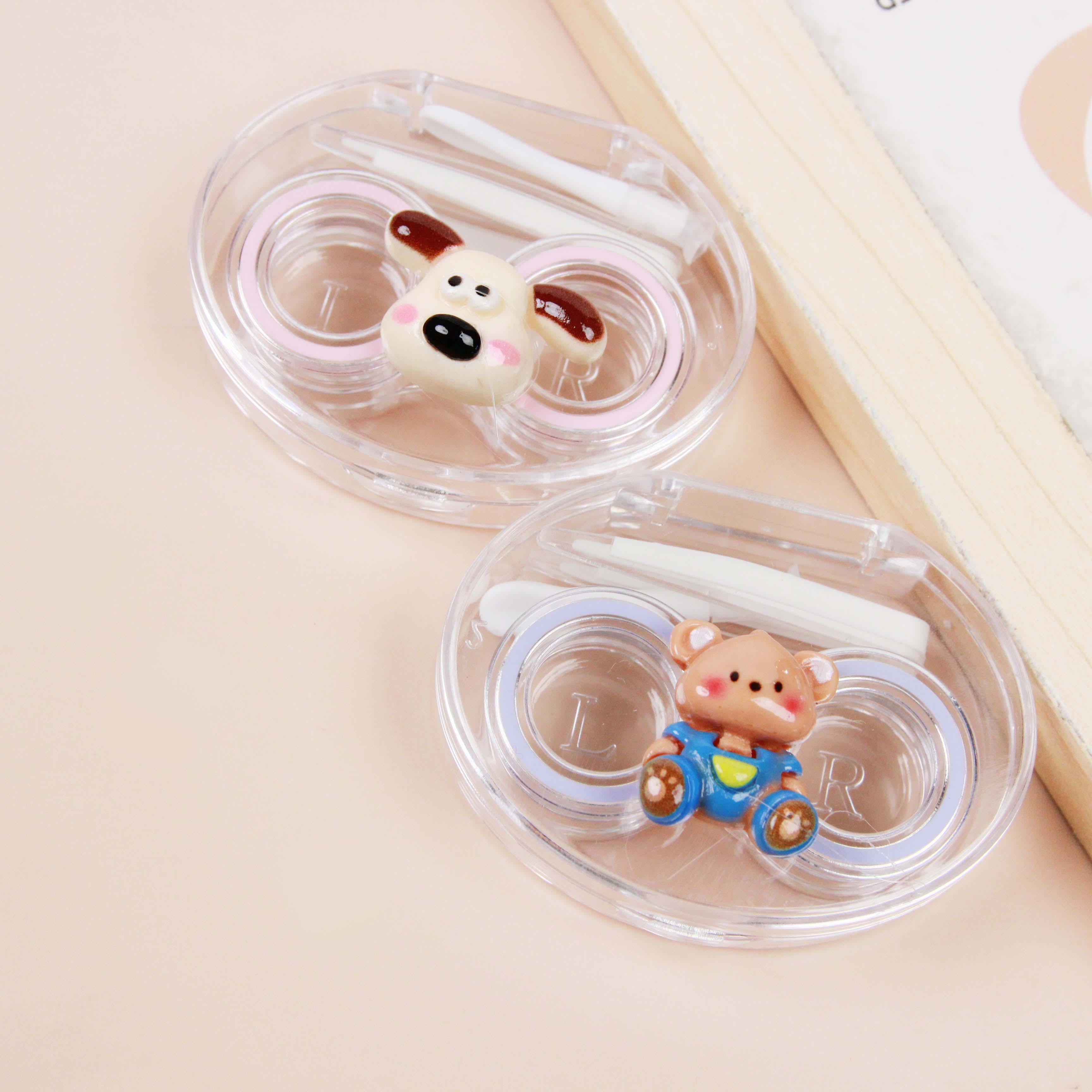Resin Half Sphere Screw-Free Beauty Lens Case